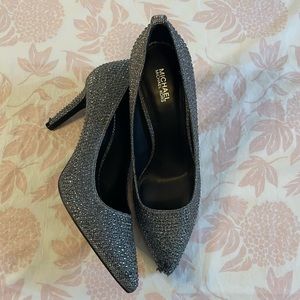 Micheal Kors, 8.5 studded heels w/ slight damage on L toe. Worn once.